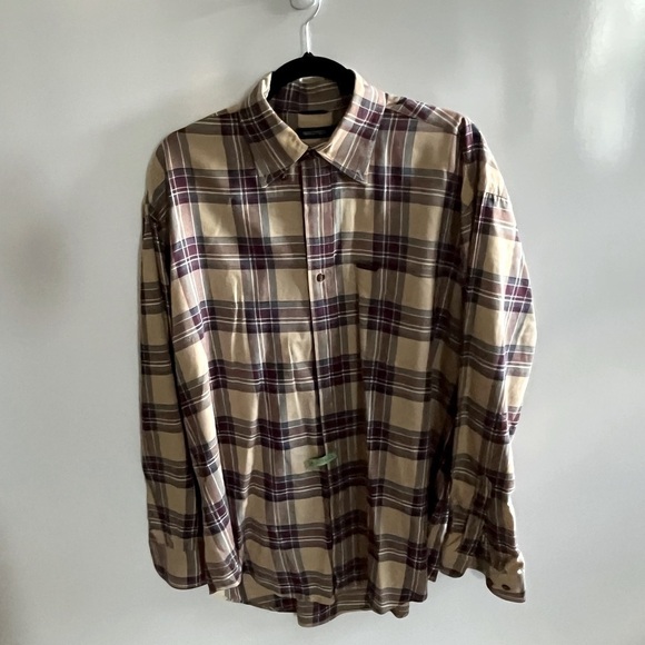 Nautica men’s long sleeve button down plaid shirt. Size Large - Picture 1 of 4